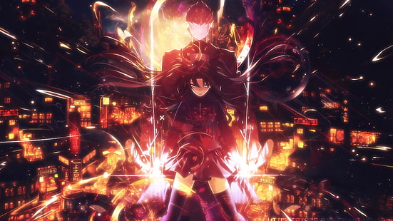 سلسلة Fate ، Fate / Stay Night: Unlimited Blade Works ، Archer (Fate / Stay Night) ، Rin Tohsaka، خلفية HD HD wallpaper