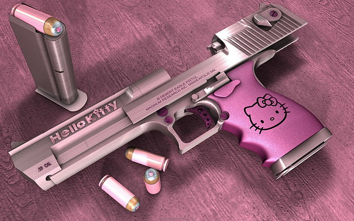 Hello Kitty Desert Eagle Gun, Hello Kitty, Best s, gun, Tapety HD