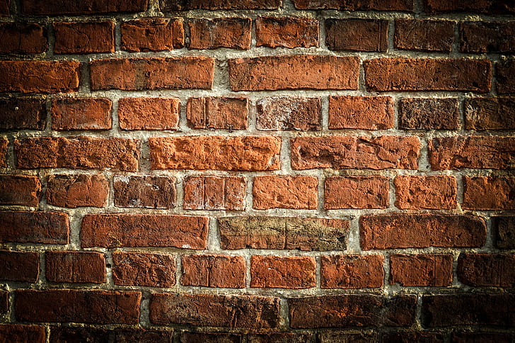 walls bricks architecture orange building texture, HD wallpaper
