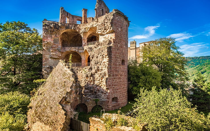 Zamki, zamek w Heidelbergu, Tapety HD