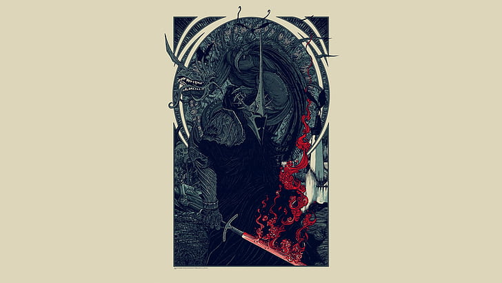 The Lord of the Rings, seni fantasi, Nazgûl, J. R. R. Tolkien, Wallpaper HD