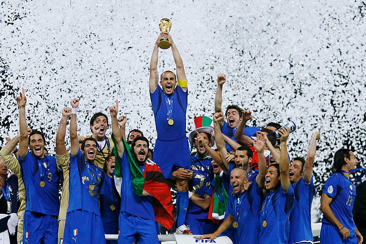 Francia squadra di calcio, Italia, gattuso, pirlo, nesta, buffon, del piero, cannavaro, coppa del mondo, campioni del mondo 2006, zambrotta, Sfondo HD