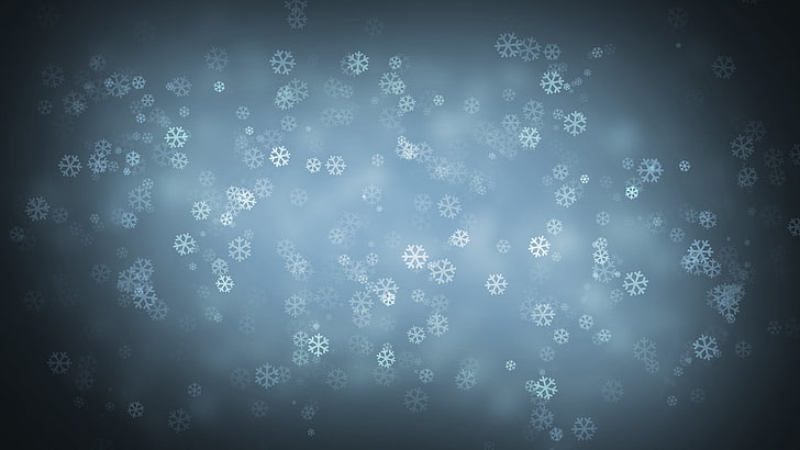 snow flakes wallpaper, snowflakes, new year, minimalism, HD wallpaper