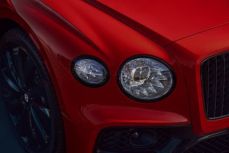  Bentley, headlight, Flying Spur, 2020, V8, 2021, Flying Spur V8, HD wallpaper HD wallpaper