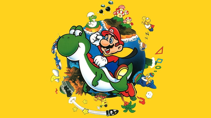 Mario, Super Mario World, Fond d'écran HD