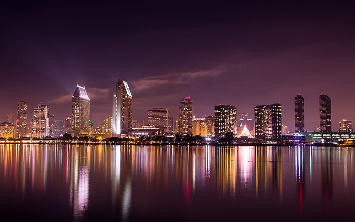 San Diego Skyline, panorama, diego, Tapety HD