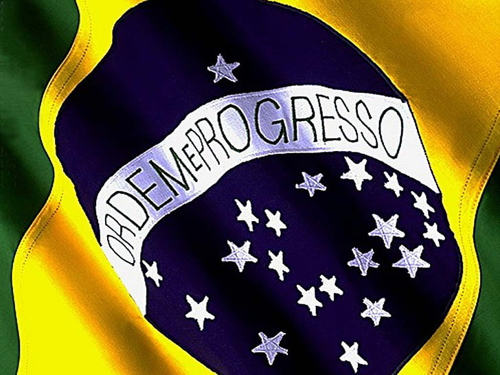 Brasil, bendera, Wallpaper HD