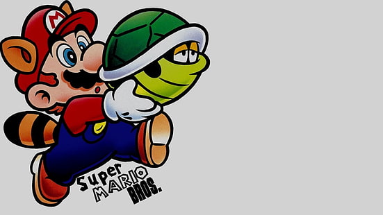 Super Mario Bros. illustration, Super Mario, Mario Bros., Super Mario Bros., videospel, enkel bakgrund, HD tapet HD wallpaper