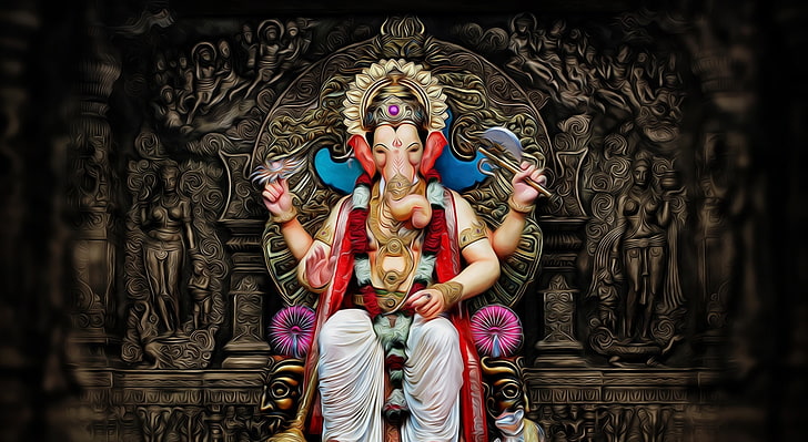 Ganesha, Lord Ganesha duvar kağıdı, Sanatsal, Çizimler, HD masaüstü duvar kağıdı