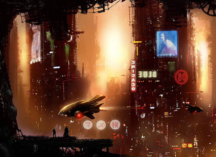 capture d'écran du jeu vidéo, cyberpunk, néon, futuriste, Fond d'écran HD