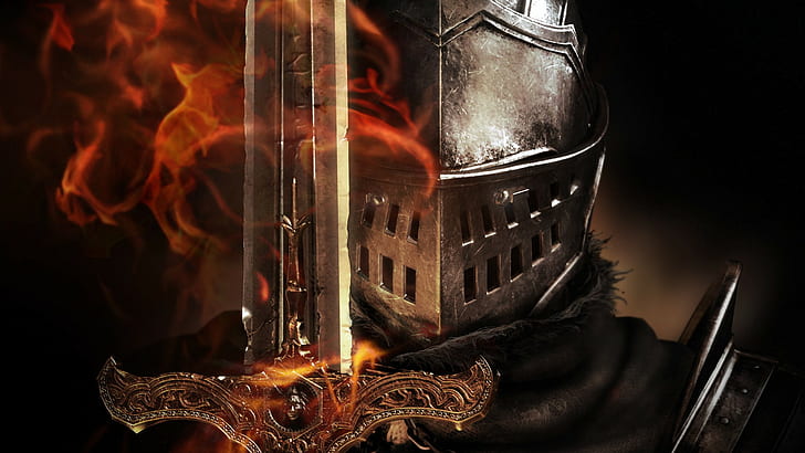 Knight Sword Medieval Dark Souls HD, jeux vidéo, sombre, épée, chevalier, médiéval, âmes, Fond d'écran HD