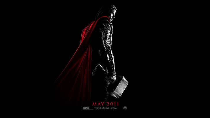 Film de mai 2011: capture d'écran: noir, marteau, Thor, Fond d'écran HD