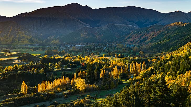 forest, mountains, New Zealand, Arrowtown, Otago, Arrow Junction, HD wallpaper