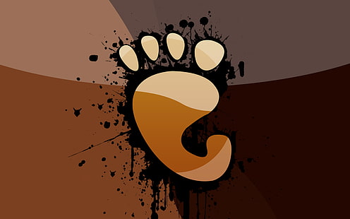 Linux Gnome, ilustracja z białym śladem, komputery, Linux, komputer, linux ubuntu, Tapety HD HD wallpaper