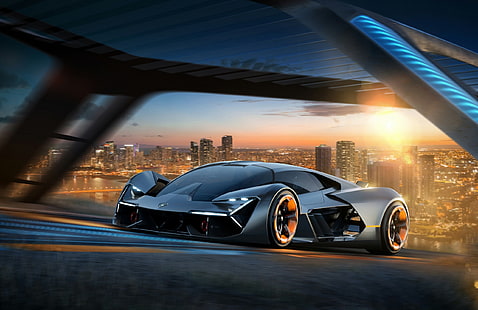 Lamborghini, автомобиль, средство передвижения, Lamborghini Terzo Millennio, HD обои HD wallpaper