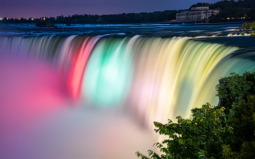 Канада красочный Ниагарский водопад 4K HD Photo, HD обои HD wallpaper