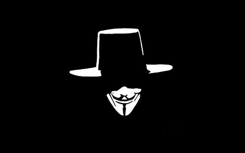 Wallpaper Guy Fawkes Mask, V untuk Vendetta, Guy Fawkes, Masker Guy Fawkes, topeng, minimalis, Wallpaper HD HD wallpaper