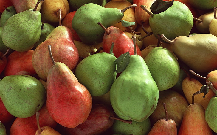 pear fruit, pears, variety, ripe, tasty, fruit, HD wallpaper