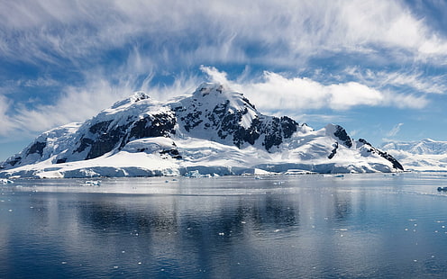 Su Buz Dağlar Bulutlar Manzaralar Soğuk Gökyüzü Yüksek Çözünürlüklü Resimler, dağlar, bulutlar, soğuk, yüksek, manzaralar, resimler, çözünürlük, skyscapes, su, HD masaüstü duvar kağıdı HD wallpaper