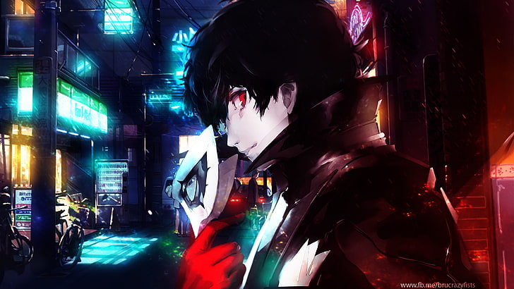 Seri Persona, Pencuri Phantom, Protagonis (Persona 5), ​​Persona 5, Akira Kurusu, Wallpaper HD