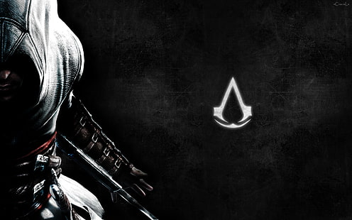 Assassin's Creed Logo HD, видео игры, с, логотип, убийца, кредо, HD обои HD wallpaper