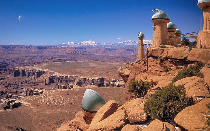 المناظر الطبيعية والصحراء والتشكيلات الصخرية والصخور، خلفية HD