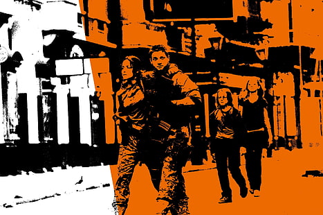 Jeremy Renner Illustration, Filme, Fotomanipulation, 28 Wochen später, Imogen Poots, Jeremy Renner, HD-Hintergrundbild HD wallpaper