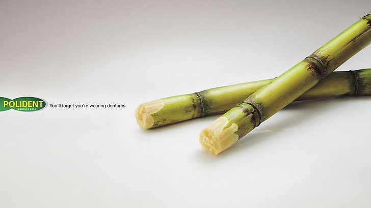 dwie zielone laski cukru, grafika, reklama, Tapety HD
