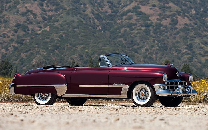 1949 Cadillac Series 62, красный классический кабриолет, автомобили, 1920x1200, Cadillac, Cadillac серии 62, HD обои