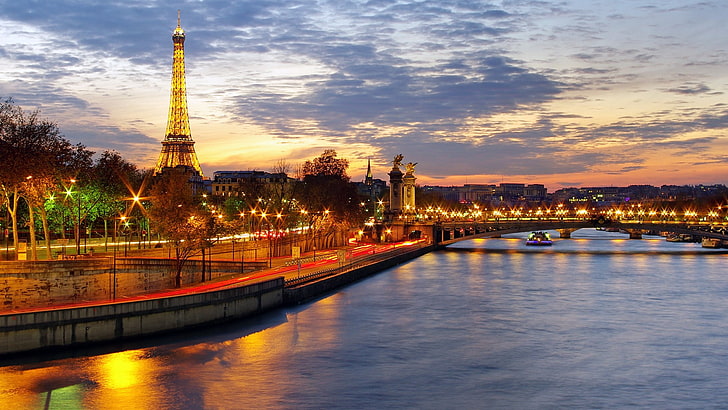 Tour Eiffel, Paris, paysage urbain, bâtiment, France, Paris, Tour Eiffel, Fond d'écran HD