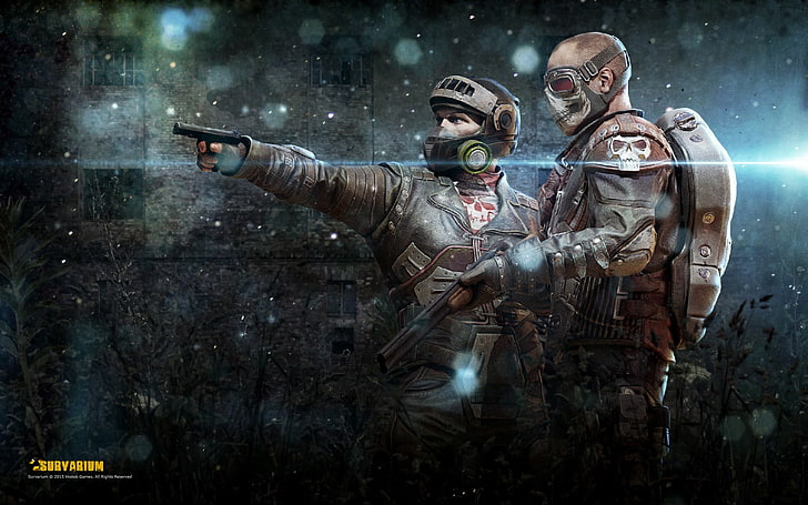 иллюстрация игровых персонажей, Survarium, апокалипсис, оружие, пистолет, футуристический, HD обои