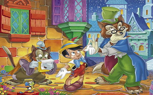 Tapeten Pinocchio Und Wolf Gideon Hd Walt Disney 1920 × 1200, HD-Hintergrundbild HD wallpaper