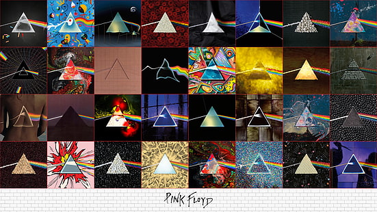 Pink Floyd, music, The Dark Side of the Moon, collage, HD wallpaper HD wallpaper