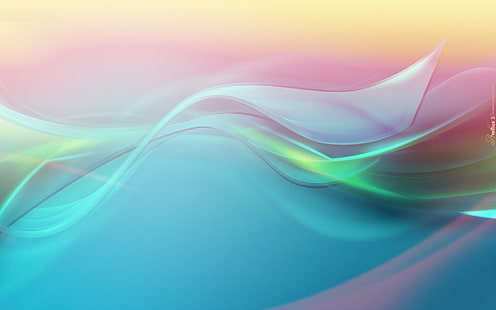 Suave, blue, abstract, pink, colors, 3d and abstract, HD wallpaper HD wallpaper