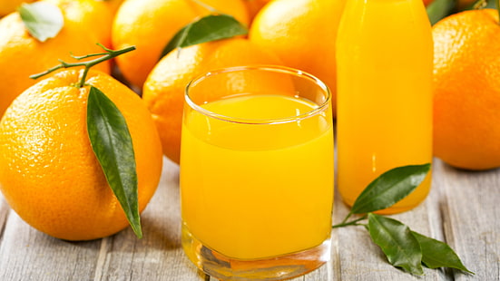 Портокалов сок, цитрусови плодове, чаши, портокал, сок, цитрусови плодове, чаши, HD тапет HD wallpaper