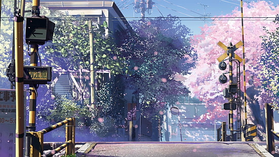 street wallpaper, Anime, 5 Centimeters Per Second, Makoto Shinkai, HD wallpaper HD wallpaper