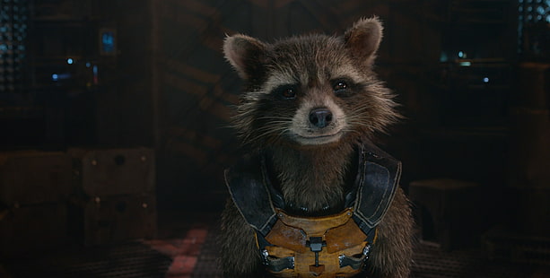 Ilustrasi roket, Guardians of the Galaxy, Rocket Raccoon, film, Marvel Cinematic Universe, Wallpaper HD HD wallpaper