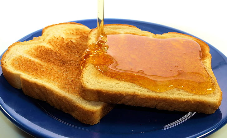 Honey tost, mel, doce, comida, pão, foto, HD papel de parede