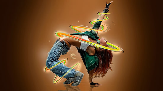 dancing, women, dancer, digital art, HD wallpaper HD wallpaper