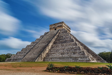 Chichen Itza, pyramid, HD tapet HD wallpaper