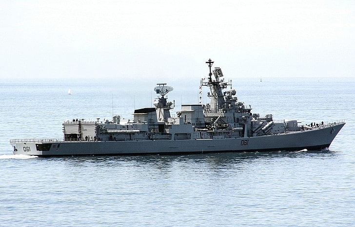 warship delhi class destroyer, HD wallpaper