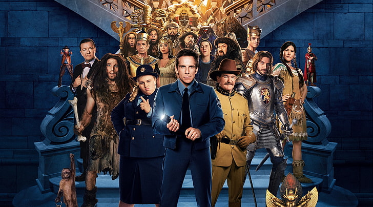 Night at the Museum 3 Secret of the Tomb, Night at the Museum digital wallpaper, Movies, Other Movies, Night, Museum, new york, Natural History Museum, 2014, ben stiller, HD wallpaper