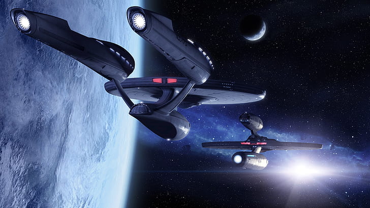 ไซไฟขององค์กร USS Enterprise Entertainment TV Series HD Art, Space, ship, tv, Star Trek, scifi, enterprise, วอลล์เปเปอร์ HD
