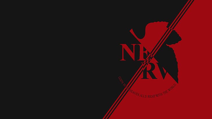 Nerv, logo immaginario, Neon Genesis Evangelion, Sfondo HD
