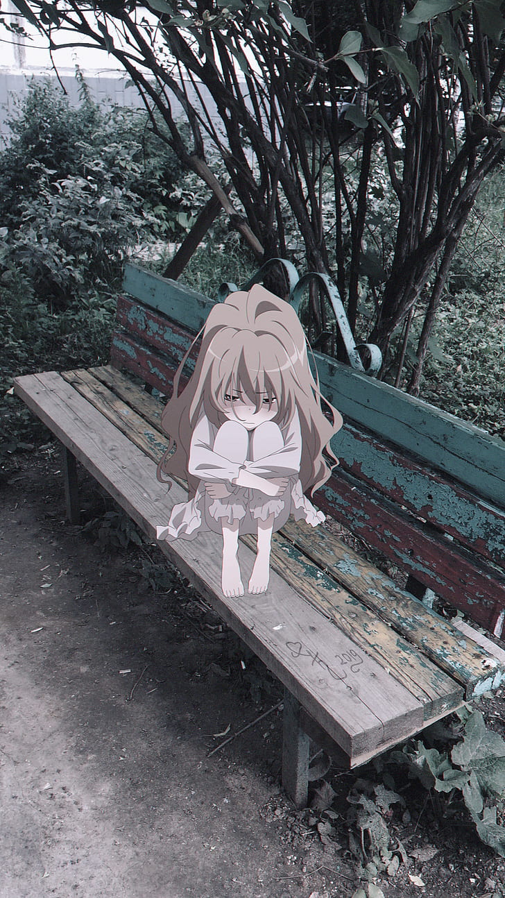 アニメ アニメの女の子 ベンチ ロシア 悲しい Hdデスクトップの壁紙 Wallpaperbetter
