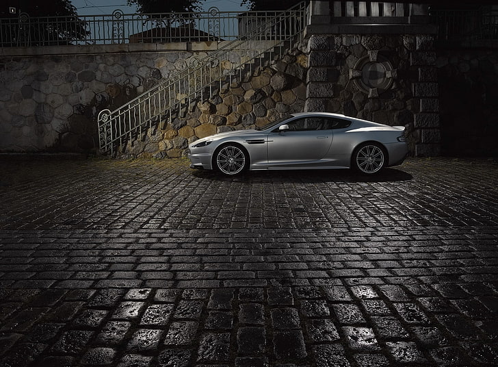Aston Martin DBS, silver coupe, Cars, Aston Martin, aston martin dbs, HD wallpaper