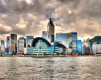 Хонконг, модерни сгради, Азия, Китай, Град, Хонг Конг, Хонконг, Landscpae, HD тапет HD wallpaper