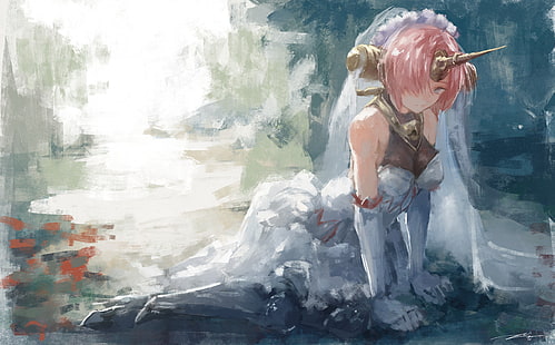 Fate Series, Fate / Apocrypha, Anime Girls, Berserker of Black, weißes Kleid, HD-Hintergrundbild HD wallpaper