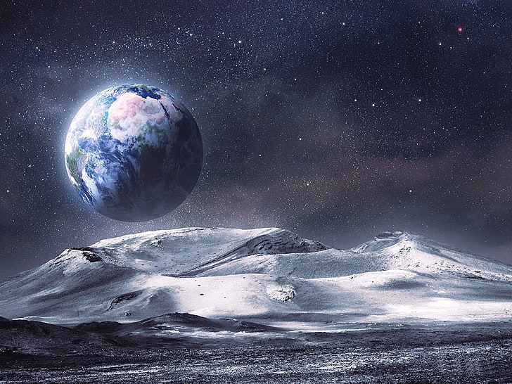 Beautiful Space-Universe space HD Desktop Wallpape.., planet earth illustration, HD wallpaper