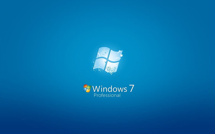 Windows 7 Professional тапет, windows 7, os, син, бял, HD тапет
